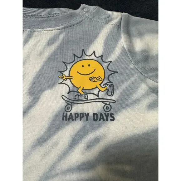 Garanimals Romper Toddler Boy 18m NWT Tie Dye Summer Skater Smiley Happy Days - Picture 4 of 5